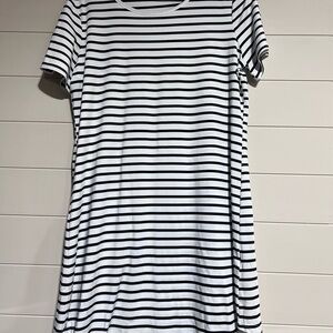 Striped Black and White Women's Dress